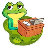 Oliver the Frog WhatsApp Sticker #20