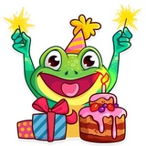 Oliver the Frog WhatsApp Sticker #24