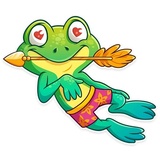 Oliver the Frog WhatsApp Sticker #25