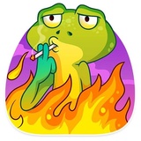 Oliver the Frog WhatsApp Sticker #29