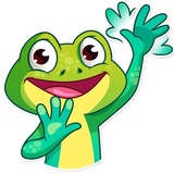Oliver the Frog WhatsApp Sticker #5
