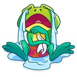 Oliver the Frog WhatsApp Sticker #7