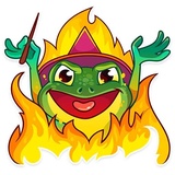 Oliver the Frog WhatsApp Sticker #8