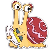 Oscar The Snail WhatsApp Sticker #13