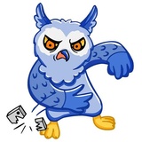 Owl Madness WhatsApp Sticker #23