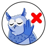 Owl Madness WhatsApp Sticker #28