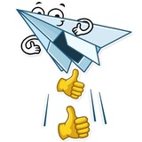 Paper Airplane WhatsApp Sticker #3
