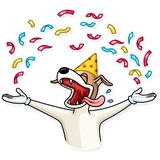 Party Dog WhatsApp Sticker #15