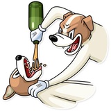 Party Dog WhatsApp Sticker #25