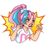 Pink Power WhatsApp Sticker #10