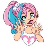 Pink Power WhatsApp Sticker #12