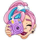 Pink Power WhatsApp Sticker #13