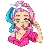 Pink Power WhatsApp Sticker #15