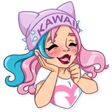 Pink Power WhatsApp Sticker #21