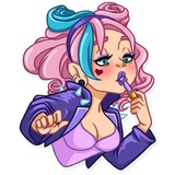 Pink Power WhatsApp Sticker #23