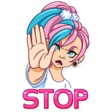 Pink Power WhatsApp Sticker #24