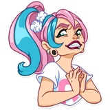 Pink Power WhatsApp Sticker #27