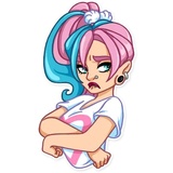 Pink Power WhatsApp Sticker #30