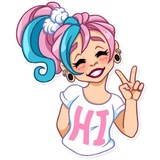 Pink Power WhatsApp Sticker #5