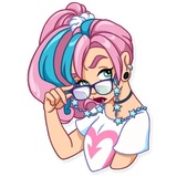 Pink Power WhatsApp Sticker #7