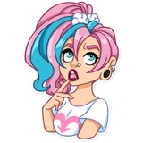 Pink Power WhatsApp Sticker #8