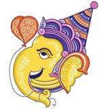 Pattachitra Ganesha WhatsApp Sticker #7