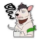Husky Daily Emoji WhatsApp Sticker #11