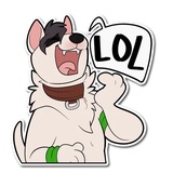 Husky Daily Emoji WhatsApp Sticker #12