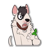 Husky Daily Emoji WhatsApp Sticker #15