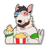 Husky Daily Emoji WhatsApp Sticker #16