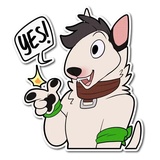 Husky Daily Emoji WhatsApp Sticker #17