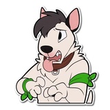 Husky Daily Emoji WhatsApp Sticker #2