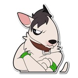 Husky Daily Emoji WhatsApp Sticker #24