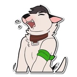 Husky Daily Emoji WhatsApp Sticker #27
