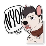 Husky Daily Emoji WhatsApp Sticker #3