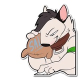 Husky Daily Emoji WhatsApp Sticker #30