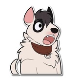 Husky Daily Emoji WhatsApp Sticker #6