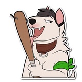Husky Daily Emoji WhatsApp Sticker #7