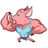 Pete the Pig WhatsApp Sticker #10