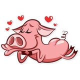 Pete the Pig WhatsApp Sticker #2