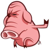 Pete the Pig WhatsApp Sticker #5