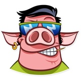Pete the Pig WhatsApp Sticker #9
