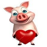 Cute Pig WhatsApp Sticker #19