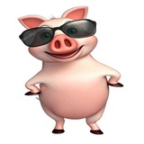 Cute Pig WhatsApp Sticker #24