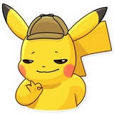Pikachu Detective WhatsApp Sticker #10