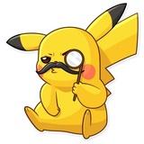Pikachu Detective WhatsApp Sticker #24