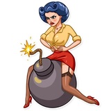 Pin-up Babes WhatsApp Sticker #11