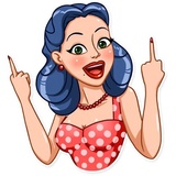 Pin-up Babes WhatsApp Sticker #7