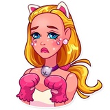 Pink Doll WhatsApp Sticker #10