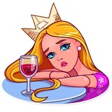 Pink Doll WhatsApp Sticker #15